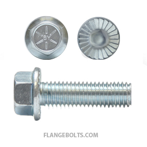 5/16-18X2 Hex Serrated Flange Screw Grade 8 Zinc