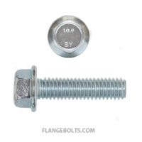 M10-1.25X35 Hex  Flange Bolt JIS Class 10.9 Zinc