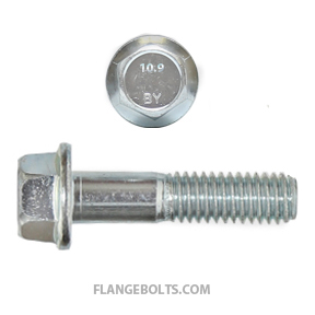 M10-1.25X45 Hex Flange Bolt JIS Class 10.9 Zinc