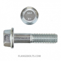 M10-1.25X50 Hex  Flange Bolt JIS Class 10.9 Zinc
