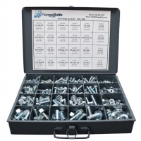 Inch Grade 5 Serrated Hex Flange Bolts & Lock Nuts Assortment - 410 PCS